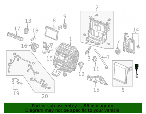 Клапан печки кондиционера Honda CRV 23-26