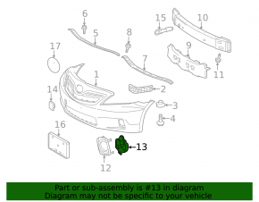 Кронштейн ПТФ правый Toyota Camry v40 10-11