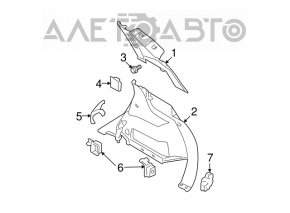 Обшивка арки левая Nissan Rogue 08-15
