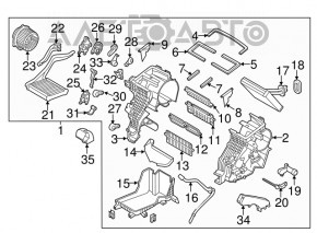 Печка в сборе Kia Soul 14-16 manual