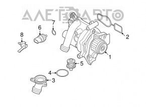 Помпа водяная VW CC 08-17