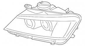 Far stânga față goală BMW X3 F25 11-14 pre-restilizare halogen nou original