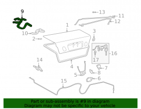 Петля крышки багажника левая Lexus IS200 IS300 99-05