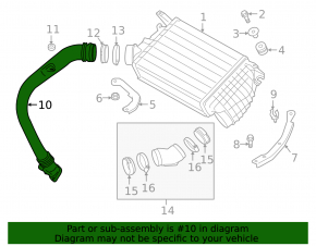 Патрубок воздушный правый Subaru Forester 14-18 SJ 2.0