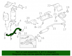 Приемная труба передняя Honda Accord 18-22 2.0 hybrid, надорвана сетка
