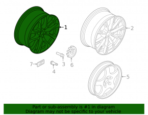 Диск колесный R20 x 9J H2 BMW X5 G05 19-23 бордюрка