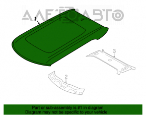 Крыша металл Mini Cooper Countryman R60 10-16 под люк, отпилена, вмятины