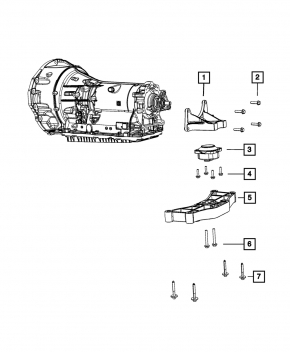 Кронштейн подушки акпп Dodge Challenger 15-23 5.7, 6.2