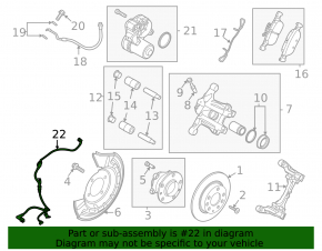Cablu senzor ABS spate dreapta Mazda CX-30 20-21 FWD