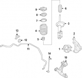 Стабилизатор передний Ford Fusion mk5 17-20 24мм