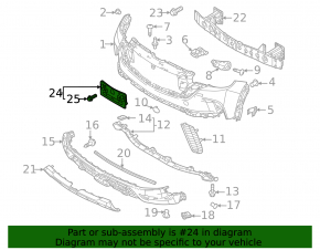 Площадка под номер переднего бампера Mazda CX-50 23-26