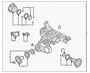 Задний дифференциал редуктор Audi Q5 80A 18-24 2.0T, MHEV 68к