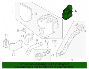 Воздуховод от фильтра BMW X3 F25 13-17 2.0T гофра