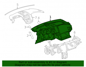 Торпедо передняя панель без AIRBAG Chevrolet Equinox 10-17