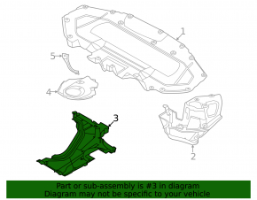 Защита днища задняя левая BMW 7 G11 G12 16-22