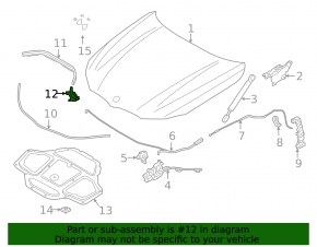 Уплотнитель капота задний левый BMW 5 G30 17-23