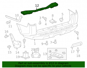 Абсорбер заднего бампера Toyota 4Runner 10-24