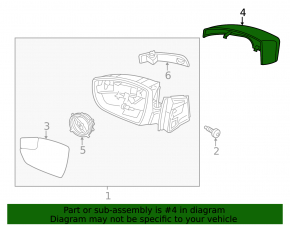 Крышка зеркала левая Ford Escape MK3 13-16 под поворотник VIEW MAX