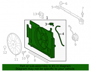 Carcasă radiator difuzor Toyota Prius C 15-19 1.5