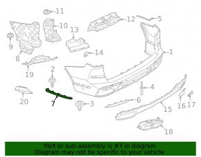 Молдинг заднего бампера левый BMW X7 G07 23-26 наружний, M type
