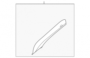 Ornamente montant față stânga sus negru pentru Land Rover Range Rover Velar 18-23