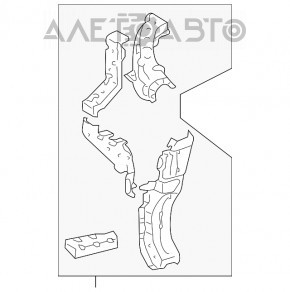 Планка телевизора ресничка правая Lexus RX300 RX330 RX350 04-09