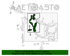 Планка телевизора ресничка правая Lexus RX300 RX330 RX350 04-09