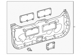 Обшивка двери багажника нижняя Toyota Prius V 12-14 темно-серая