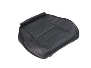 Пассажирское сидение Jeep Grand Cherokee WK2 17-20 с airbag, электро, кожа черное с красной строчкой, подогрев, перфорация, Trailhawk, царапины на накладке спинки