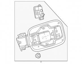 Carcasă ușă rezervor combustibil Lexus RX350 RX350h 23-25 