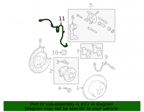 Провод датчика ABS задний левый Lexus RX300 RX330 RX350 RX400h 04-09 FWD тип 1