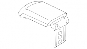Подлокотник Ford Fiesta 11-19 кожа, черный