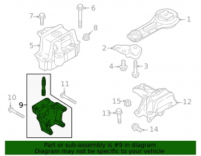 Кронштейн двигателя правый Mitsubishi Outlander 14-20 3.0