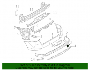 Заглушка буксиривочного крюка заднего бампера BMW X3 G45 25-26 xDrive30