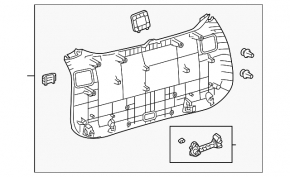Обшивка двери багажника нижняя Toyota Rav4 19-24 черная