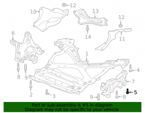 Болт крепления переднего подрамника 2шт Audi A6 C8 19-24 30мм