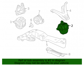 Подушка двигателя правая BMW 5 G30 18-23 M, 4.4T