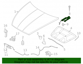 Петля капота правая Kia K5 21-26