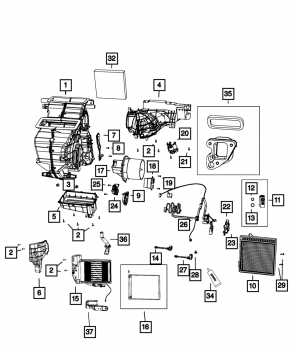 Радиатор отопителя печки Fiat 500 12-16