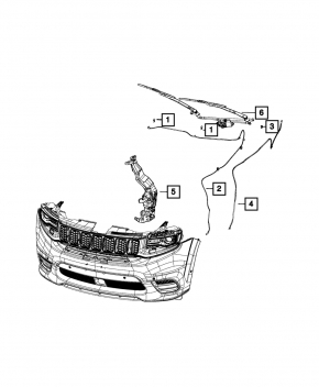 Форсунка омывателя лобового стекла Jeep Grand Cherokee WK2 11-22