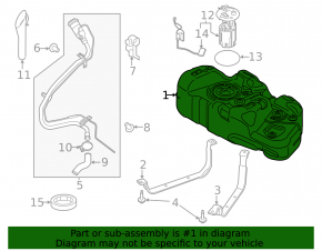 Топливный бак Ford Transit Connect MK2 13-22 2.5