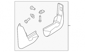 Apărătoare de noroi spate, set de 2, Land Rover Discovery Sport 17-20 fără al 3-lea rând de scaune