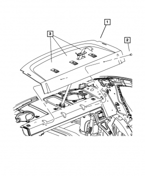 Полка задняя Chrysler 200 11-14 черн