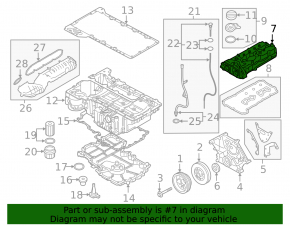 Крышка клапанная левая BMW 5 G30 17-23 4.4 N63 S63