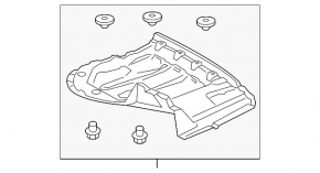 Защита задняя бензобака Lexus ES350 13-18