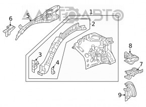 Кронштейн поддона АКБ Honda Civic XI FE/FL 22-26