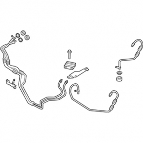 Трубки охлаждения кпп Lincoln MKC 15-19 2.3T, 15-16 2.0T с клапаном