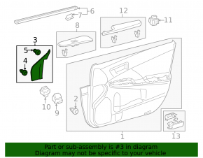 Уголок накладка зеркала передний левый Toyota Camry v50 12-14 usa