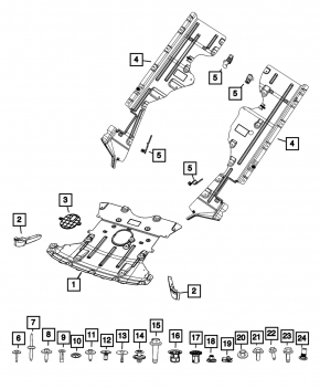 Защита двигателя Jeep Grand Cherokee WL 21-26 3.6