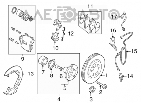 Провод датчика ABS передний левый Mazda3 MPS 09-13